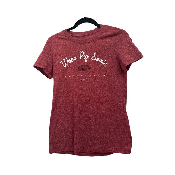 Nike Arkansas Razorbacks Woo Pig‎ Sooie women's t-shirt S - Picture 1 of 5